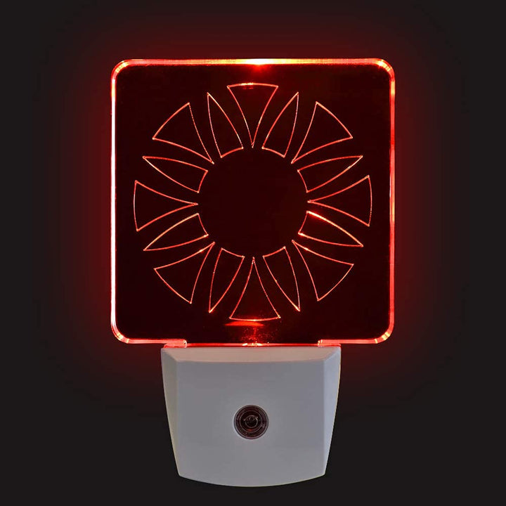 - Red LED Dim Night Light for Bedrooms &amp; Bathrooms [2 Pack] - BioRhythm Safe - (Circle)
