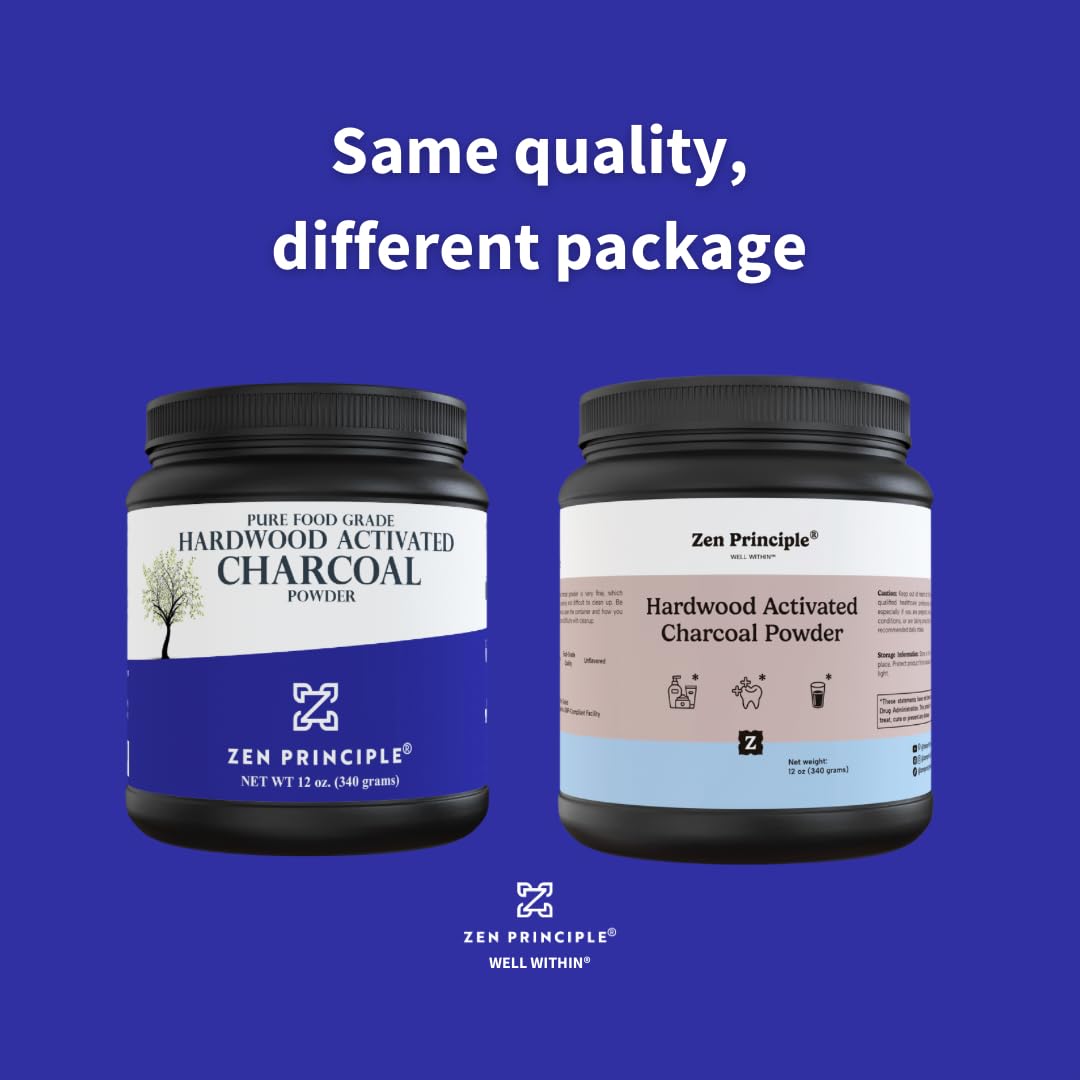 Activated Charcoal Powder only from USA Hardwood Trees. All Natural. Whitens Teeth, Rejuvenates Skin and Hair, Supports Better Digestion. Free Scoop Included. 12 oz.