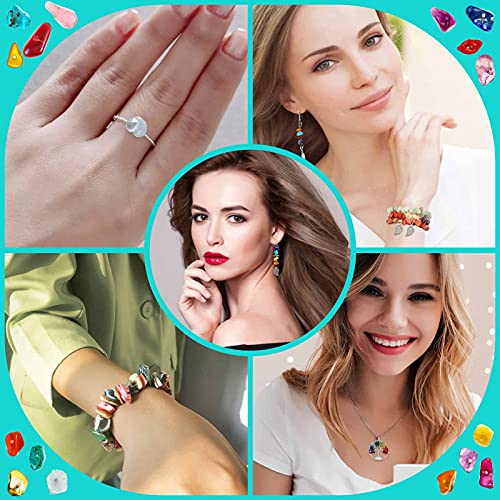 Jewelry Making Kits for Adults Women with 28 Colors Crystal Beads, 1660Pcs Crystal Bead Ring Maker Kit with Jewelry Making Supplies