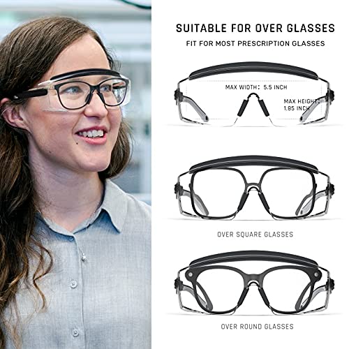 Protective Glasses, Anti Fog Safety Glasses With Adjustable Frame And Temples Eye Protection, Great Safety Goggles For Men &amp; Women