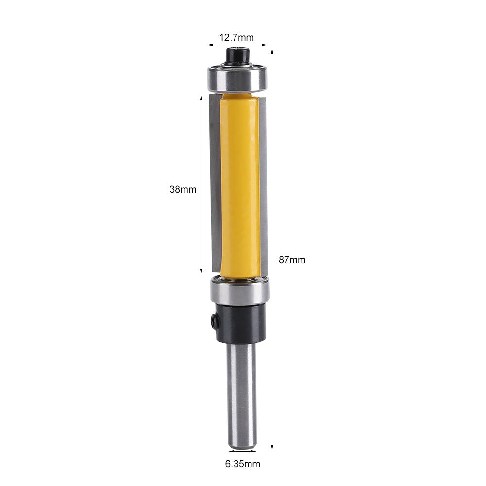 Flush Trim Router Bit Set, Top and Bottom Bearing Flush
