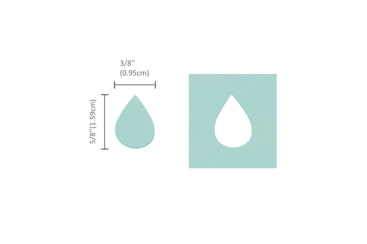 Bira Craft 5/8 inch Tear Drop 2 Droplets Shape Lever Action Craft Punch for Paper Crafting Scrapbooking