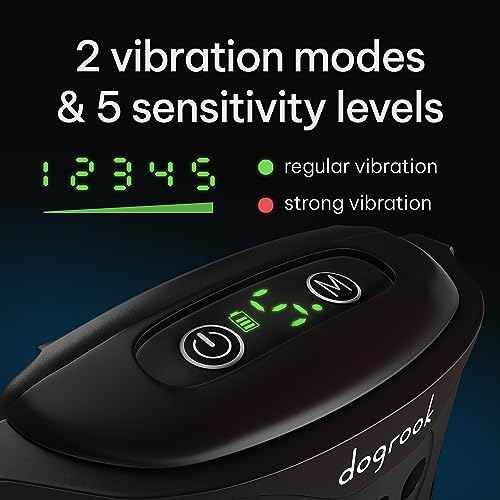 Rechargeable Dog Bark Collar - No Shock Dog Training Smart Collar - Beep &amp; Vibrating Dog Collar - Anti Bark Collar for Large Dog, Medium &amp; Small Dog - No Shock Bark Collar - 12-110 lbs