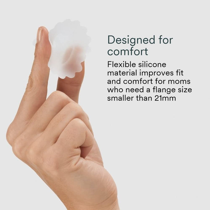 Breast Pump Sizing Insert, 15mm, 2 Ct, Flange Inserts for Breast Pump, Improves Fit and Comfort for Breast Pumping Moms, Fits in 24mm Breast Pump Flange
