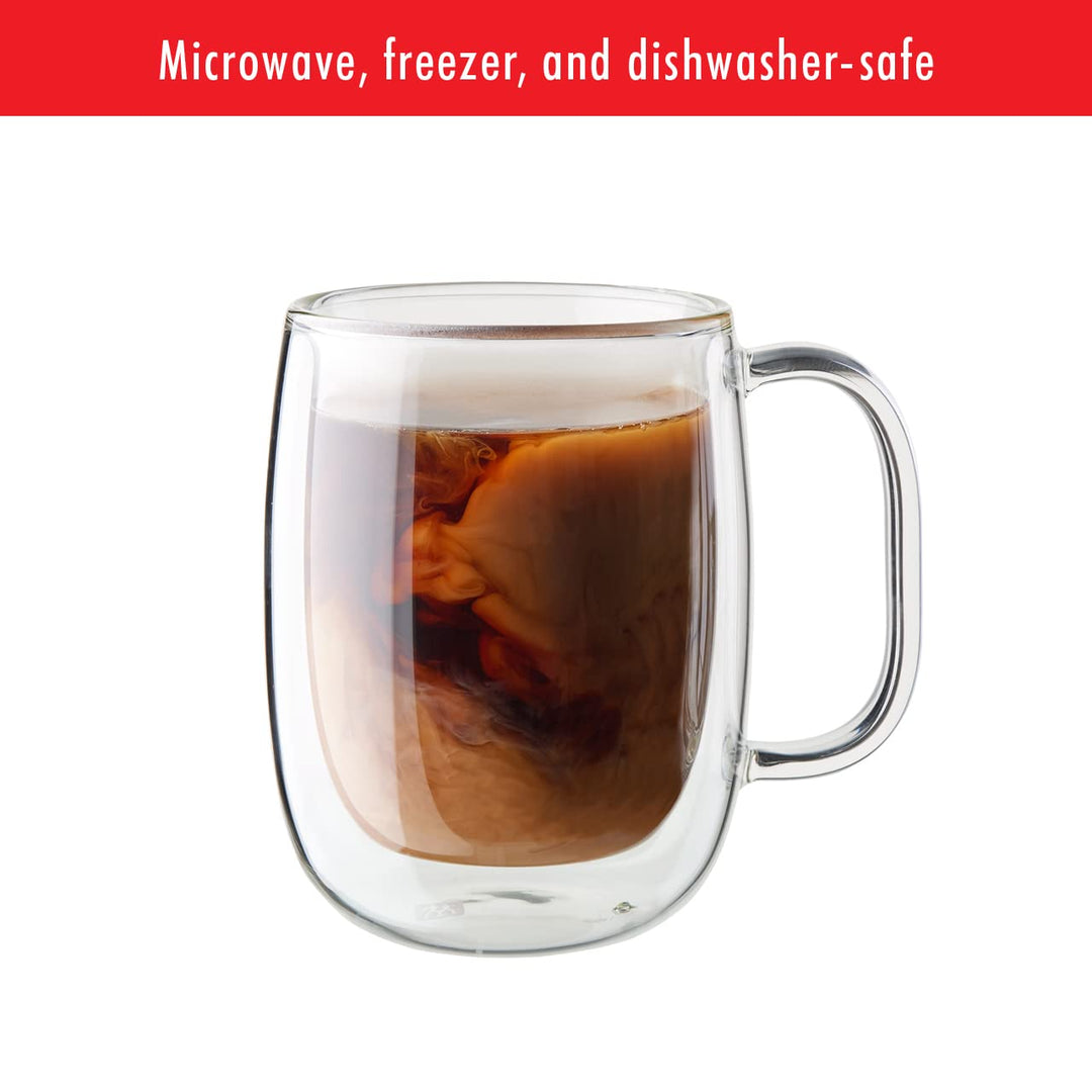 J.A. Henckels Coffee Mug 2 Piece, Clear