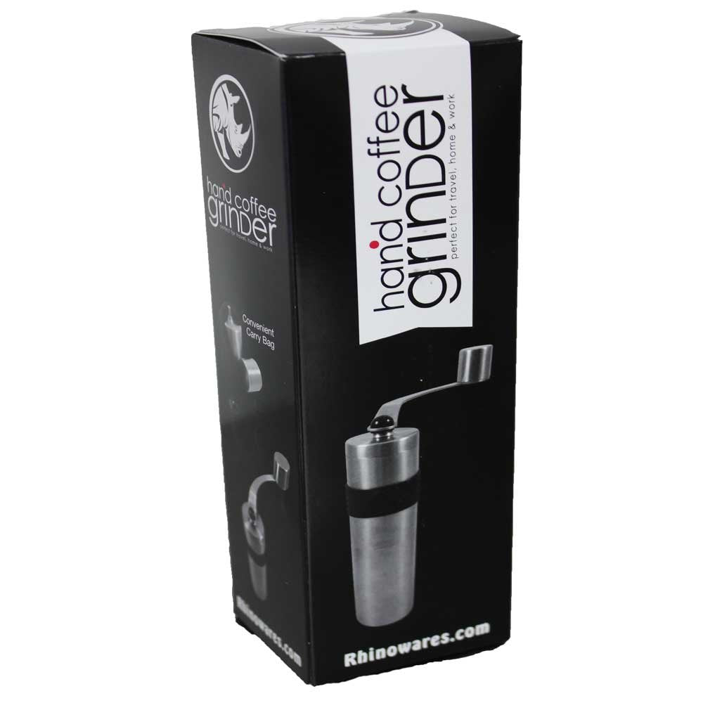 Rhino Coffee Gear Hand Coffee Grinder, Silver