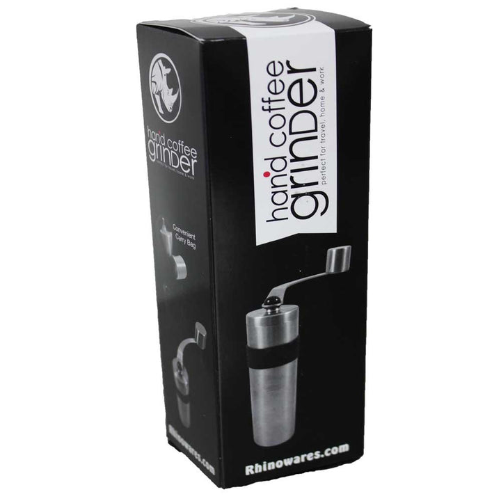 Rhino Coffee Gear Hand Coffee Grinder, Silver