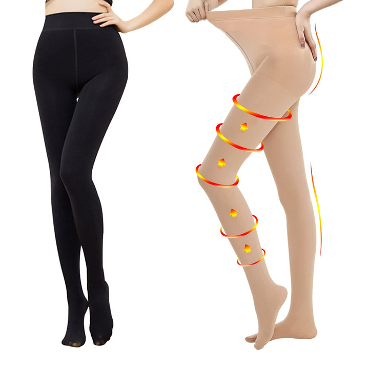 2 Pairs Compression Pantyhose for Women 20-30 mmhg Plus Size Stockings Support Hose