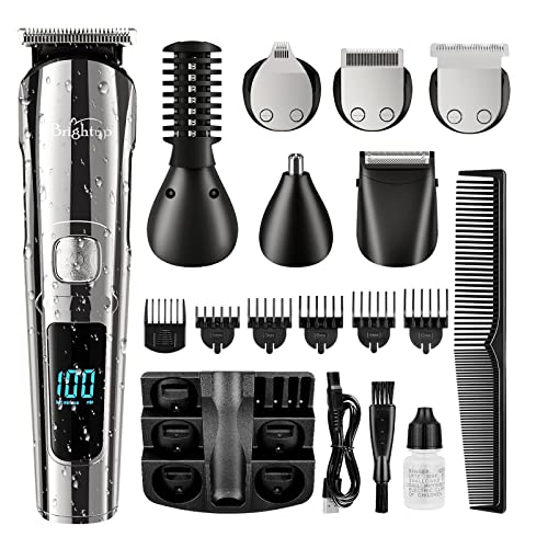 Beard Trimmer for Men - Electric Razor & Shaver, Cordless Hair Clippers Trimmers Set, IPX7 Waterproof Mens Grooming Kit for Shaving Face, Mustache, Body, Ear, Nose Hair Trimmer, Gifts for Men