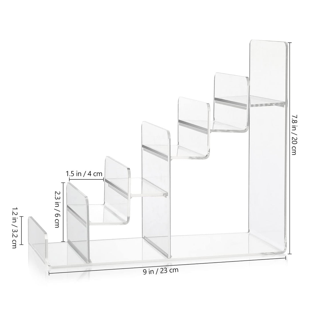 DOITOOL 6- Tier Acrylic Wallet Display Stand Holder, Clear Handbag Purse Display Stand Jewelry Display Riser Purse Handbag Organizer