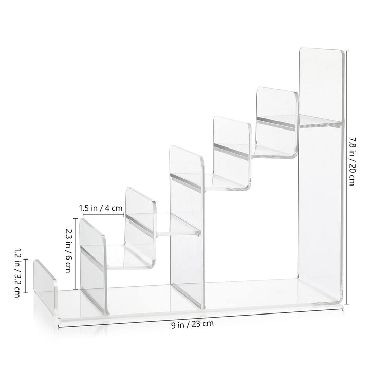 DOITOOL 6- Tier Acrylic Wallet Display Stand Holder, Clear Handbag Purse Display Stand Jewelry Display Riser Purse Handbag Organizer