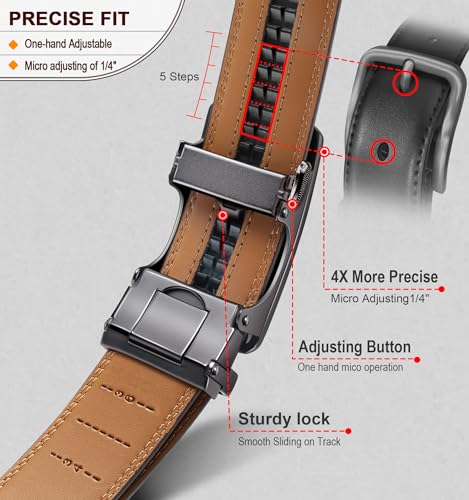 BULLIANT Men&#39;s Belt,Brand Ratchet Belt Of Genui