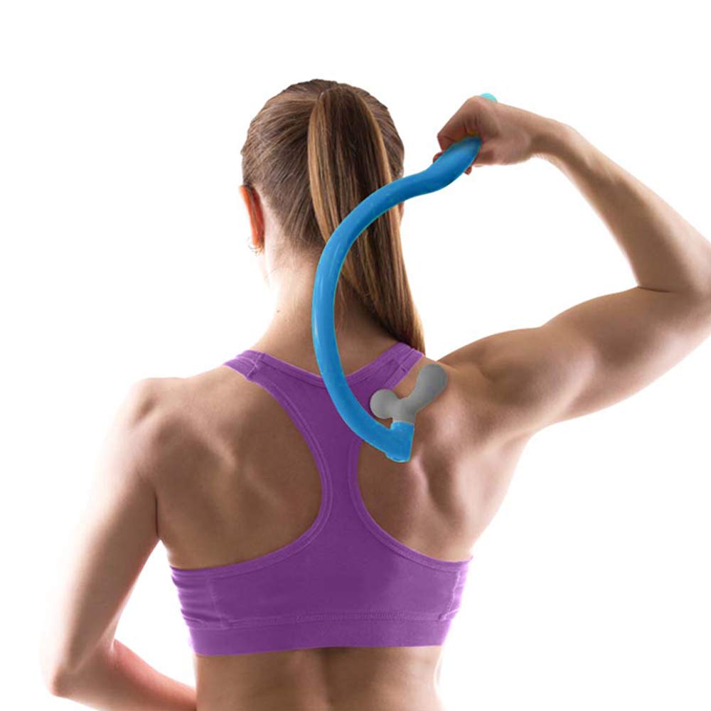 CARELAX Self Massage Tool - Original Trigger Point Therapy for Back and Neck, Lower Back Massager, Myofascial Release Tool & Deep Tissue Muscle Massage Stick, Shoulder,Leg,Feet - Blue