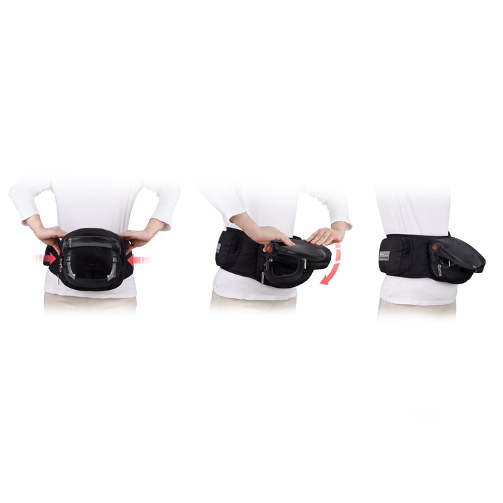 Bebamour Hip Seat Baby Carrier Baby Waist Seat,Adjustable Strap and Pocket,Foldable Baby Carrier Waist Stool Convinient Baby Front Carrier (Pink)