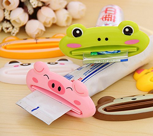 DMtse 4 X Home Design Shaped Toothpaste Tube Squeezers 