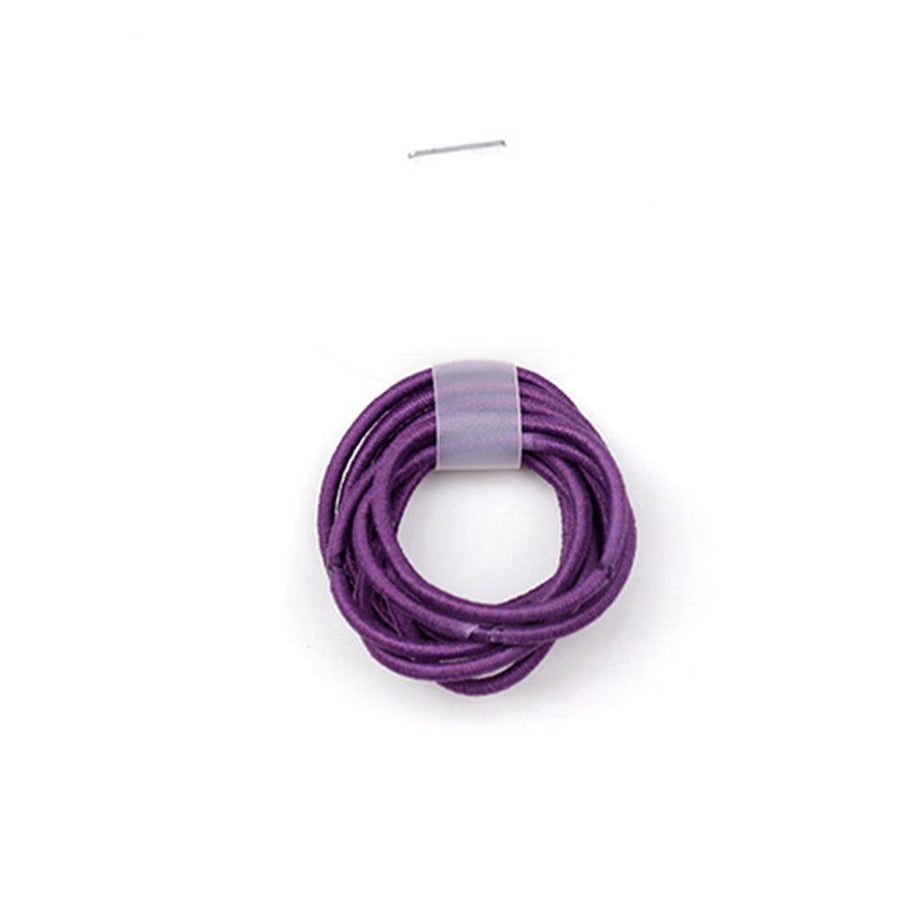 50 Pcs, Deep Purple: 2.4 Cm Elastic Bands Hair Ties Children Rubber Hair Headbands - 50 Pcs (Deep Purple)