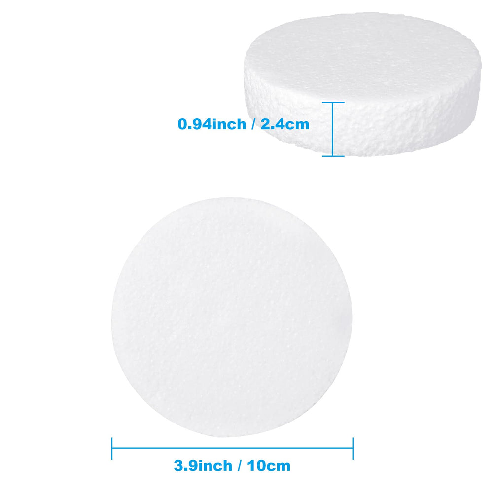 16PCS Foam Circles and Craft Foam for DIY Craft, 4 x 4 x 1 Inch Flower Foam, Floral Foam Disc Styrofoam Blocks