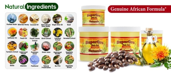 African Formula Super Grow Hair Gel Extra Hold 8oz