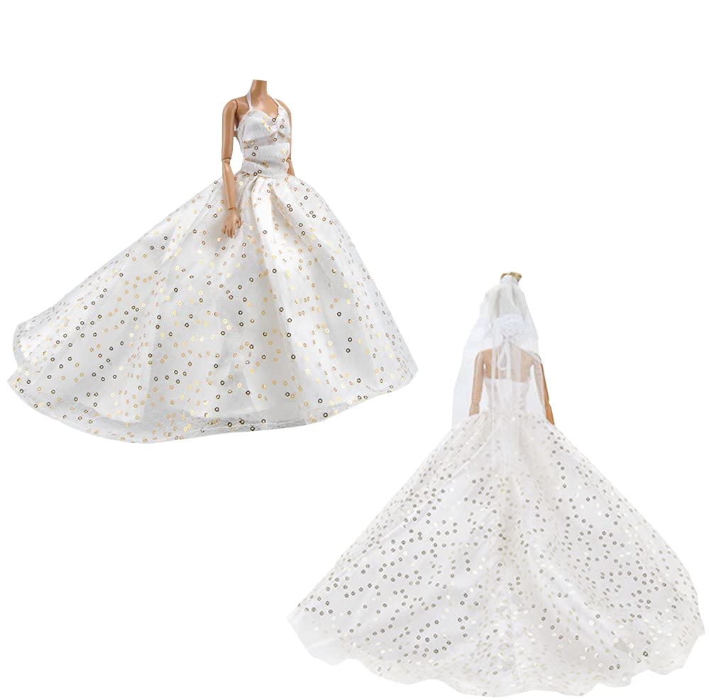 E-TING 2 pcs Beautiful Bride Clothing Party Ball Dresse