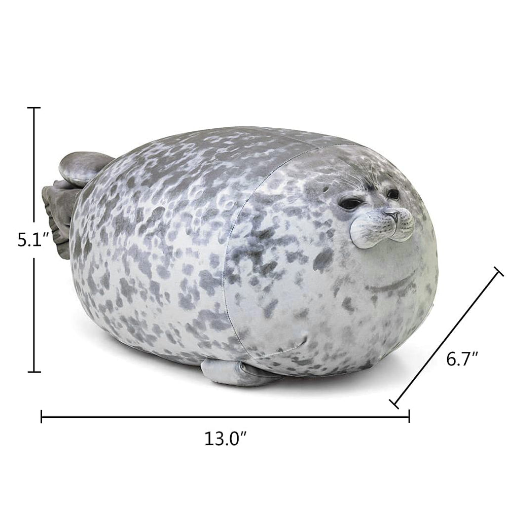 Chubby Blob Seal Pillow Soft Stuffed Cotton Plush Animals Toy for Kids (Small)