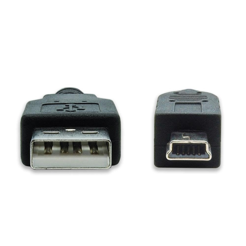 1FT Black USB 2.0 Mini 5pin Cable - A-Male to Mini-B Cord for GoPro Hero3, PS3 Controller, Digital Camera, Calculator, Dash Cam, MP3 Player, GPS Receiver, Garmin Nuvi GPS