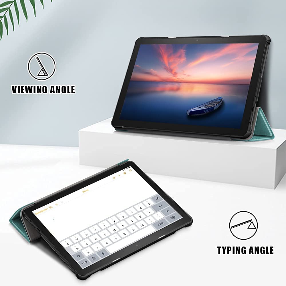New Fire HD 10 &amp; 10 Plus Tablet Case (11th Gen, Released 2021) - Shock Resistant Slim Light Tri-Fold Stand Tablet Case with Auto Wake/Sleep (Dark Green-2)