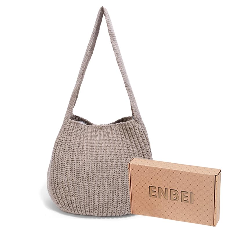 Women&#39;s Shoulder Handbags Crocheted Bags Large knit bag Tote bag aesthetic for school cute Tote bags Beach Bag Tote