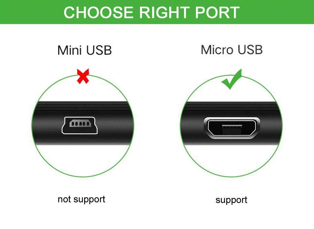 1x Micro USB 5pin to 3.5mm Audio Port Cable and USB-A Charge Cord for Bluetooth Speaker (Micro USB)