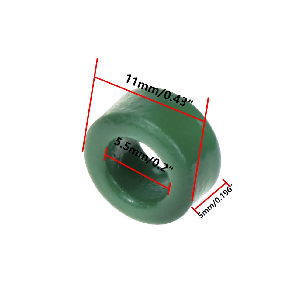 Toroid Ferrite Cores Green Inductor Coils Ferrite Ring Toroid - 100pcs