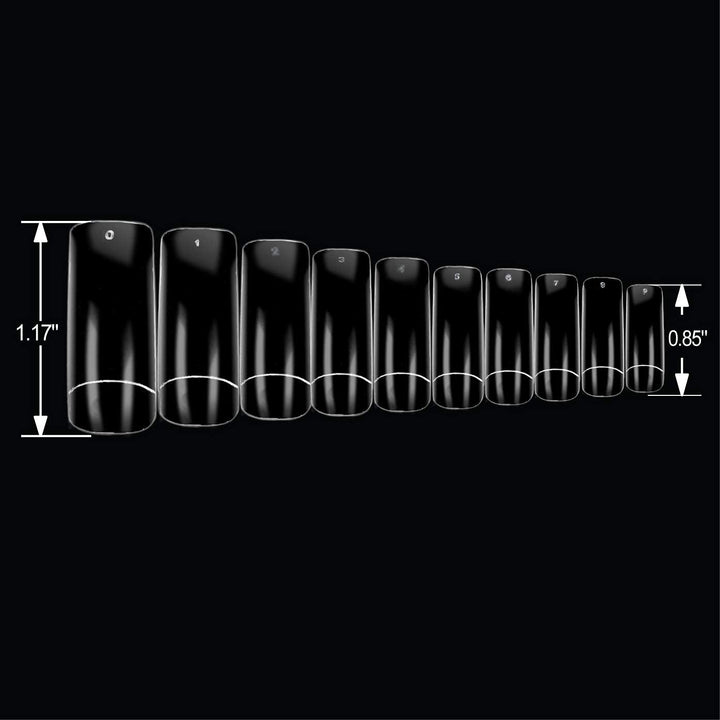 BE.YOU Beyou Clear Cosmo 500 Artificial False Nail Tips 10Sizes 23012 For Nail Shop Nail Salon (Clear)