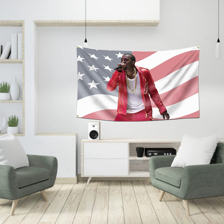 Kanye Flag 3x5Feet West Wall Tapestry Funny Room Wall Tapestry for Room College Dorm Decor