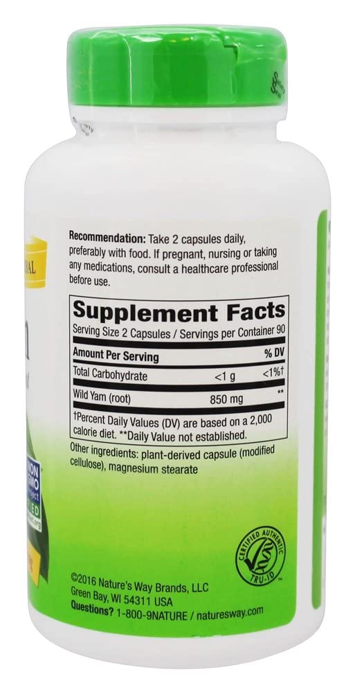 Nature&#39;s Way, Wild Yam - 180 vegicaps