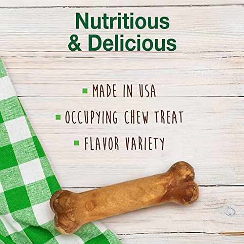 Healthy Edibles Natural Dog Chews Long Lasting Roast Beef, Chicken &amp; Bacon Flavor Treats for Dogs, Small/Regular (3 Count)