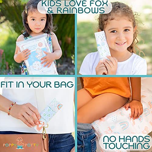 Logie &amp; Gray Kids Disposable Toilet Seat Covers 20 Pack – Extra Large, Complete Hygienic Protection, Travel-Friendly, Disposable Plastic Toilet Seat Cover – Kid-Friendly Toilet Covers Disposable