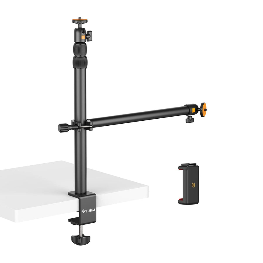 jusmo Camera Desk Mount with Auxiliary Holding Arm, Ove