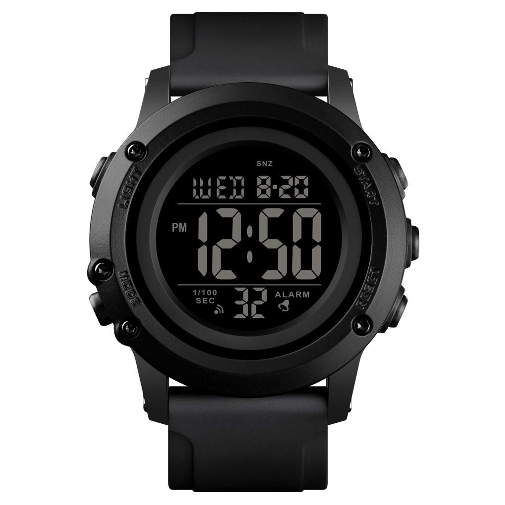 Men&#39;s Digital Sports Watch Large Face Waterproof Wrist Watches for Men with Stopwatch Alarm LED Back Light