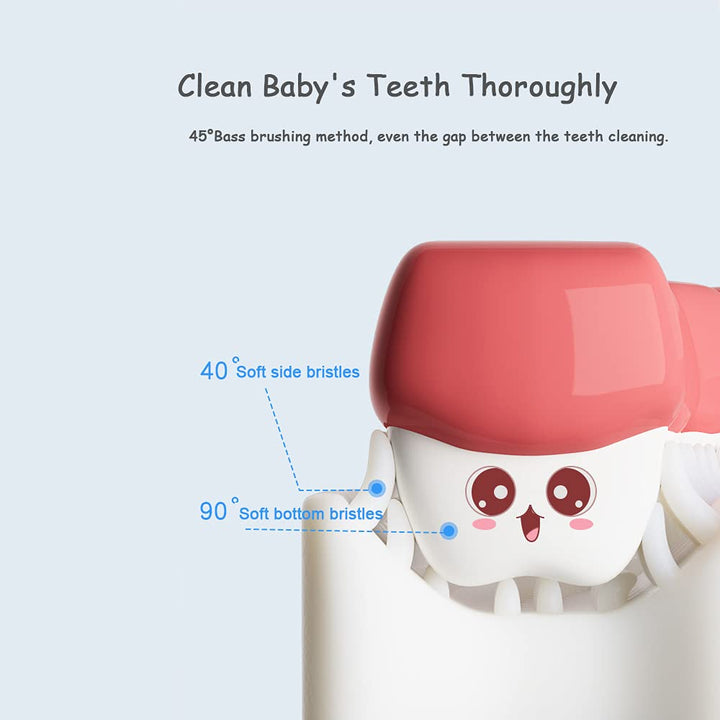 U-Shaped Manual Toothbrush with Food Grade Silicone Bru