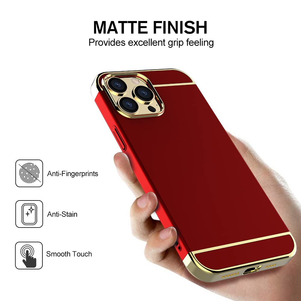 RORSOU 3 in 1 Ultra Thin and Slim Hard Case Coated Non 