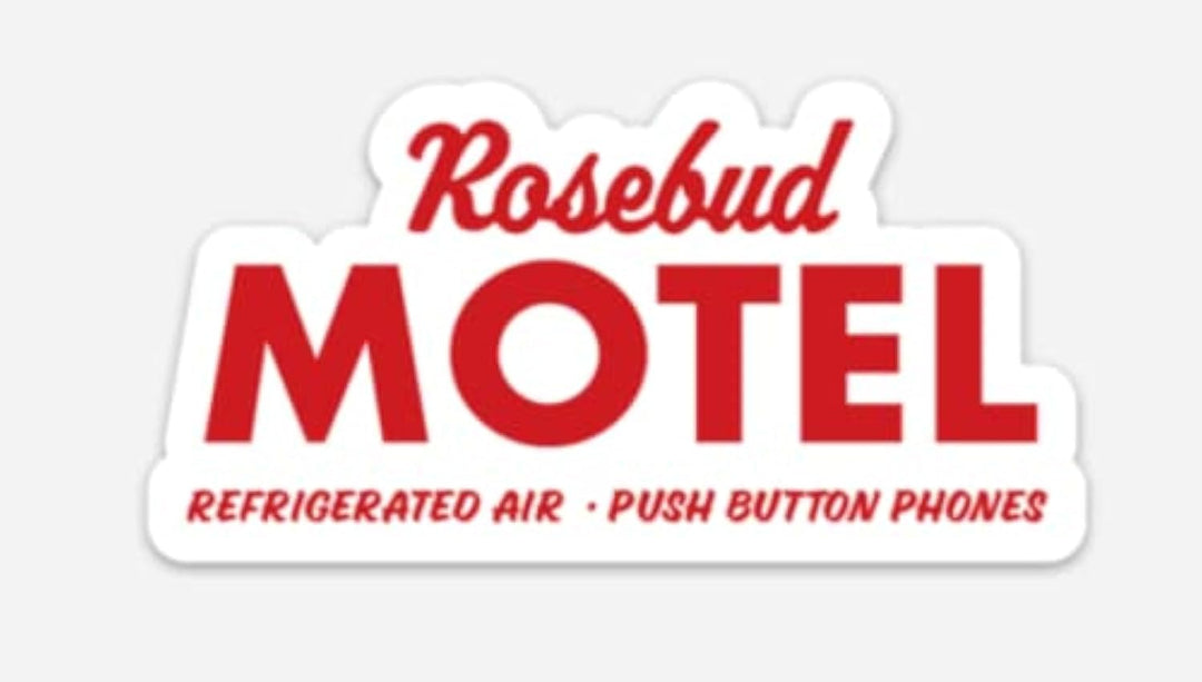 Schitt Swag Creek Large Magnet - Rosebud Hotel Logo - 6.7 by 3.3 - David, Alexis, Johnny &amp; Moira - Perfect for The Refrigerator, Dorm, Garage, Locker, Vehicle and More! (Large 6.7 by 3.3)