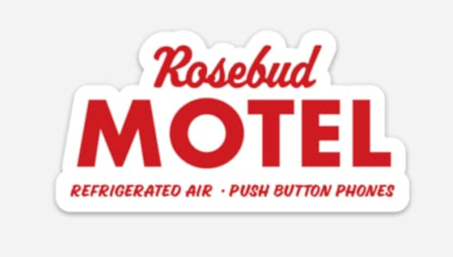 Schitt Swag Creek Large Magnet - Rosebud Hotel Logo - 6.7 by 3.3 - David, Alexis, Johnny & Moira - Perfect for The Refrigerator, Dorm, Garage, Locker, Vehicle and More! (Large 6.7 by 3.3)