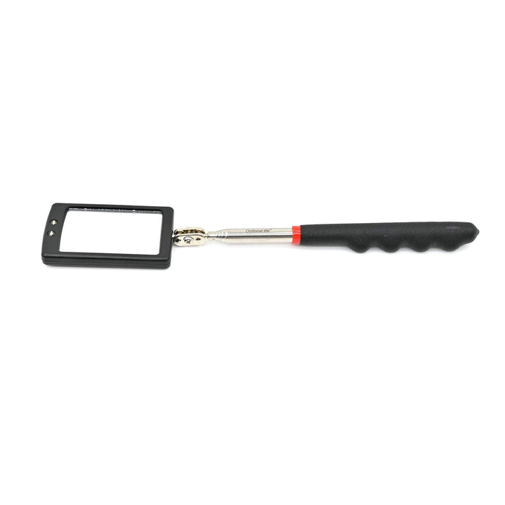 Telescoping LED Lighted Flexible Inspection Mirror 360 Swivel for Extra Viewing