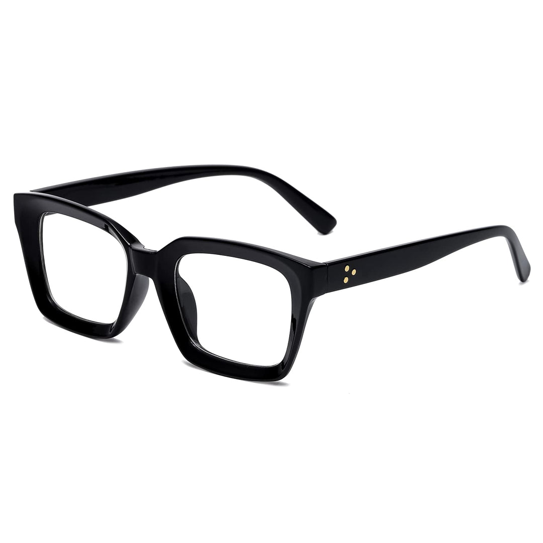 EYLRIM Classic Thick Square Frame Clear Lens Glasses fo