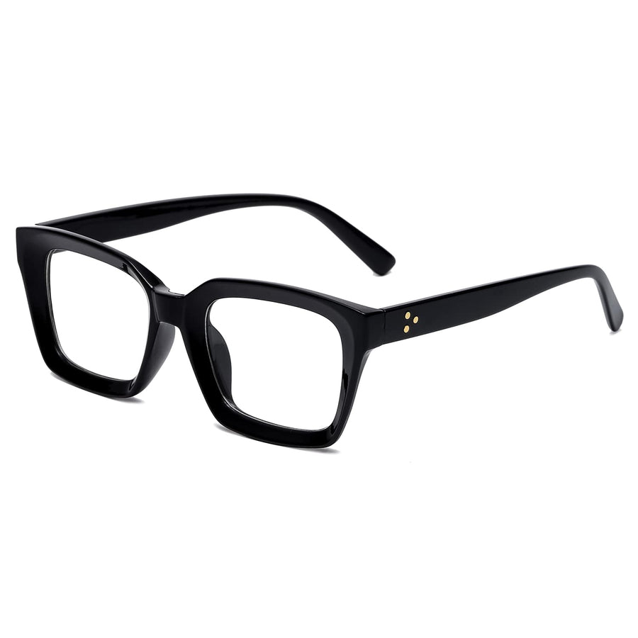 EYLRIM Classic Thick Square Frame Clear Lens Glasses fo