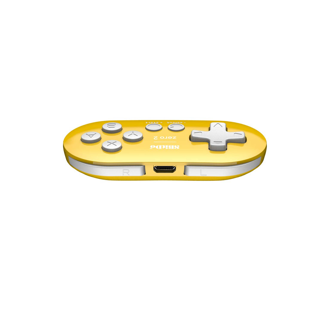 8Bitdo Zero 2 Bluetooth Gamepad Keychain Sized Mini Controller for Switch, Windows, Android, macOS & Raspberry Pi(Yellow Edition)