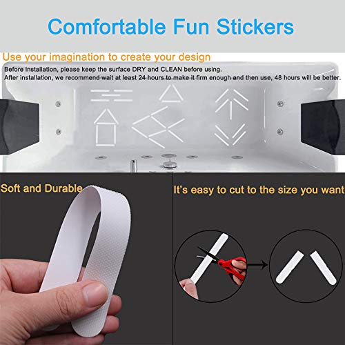 20 Pack Non Slip Bath Tub Stickers Strips, Anti Slip Shower Treads, Bath Safety Stickers Tape, Slip Resistant Decals for Tub Pools Floor Bathrooms Stairs to Prevent Slippery