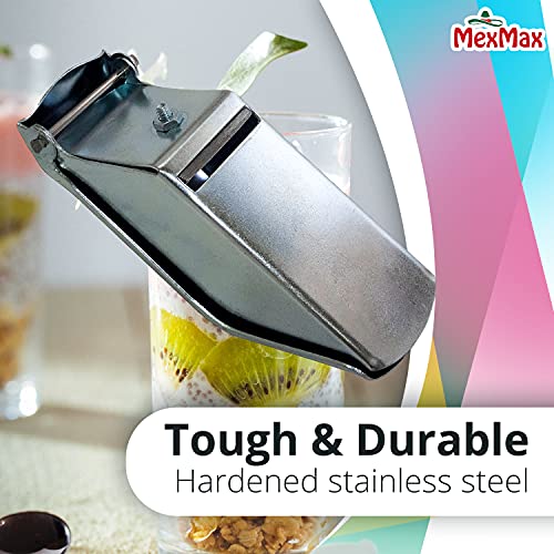 Manual Ice Shaver - Raspador De Hielo Para Raspados - Mexican Ice Maker - Handheld Ice Scraper - Tinned Ice Shaver Stainless Steel Blade for Shaved Granita - One Size, Silver - Cocina Mexicana