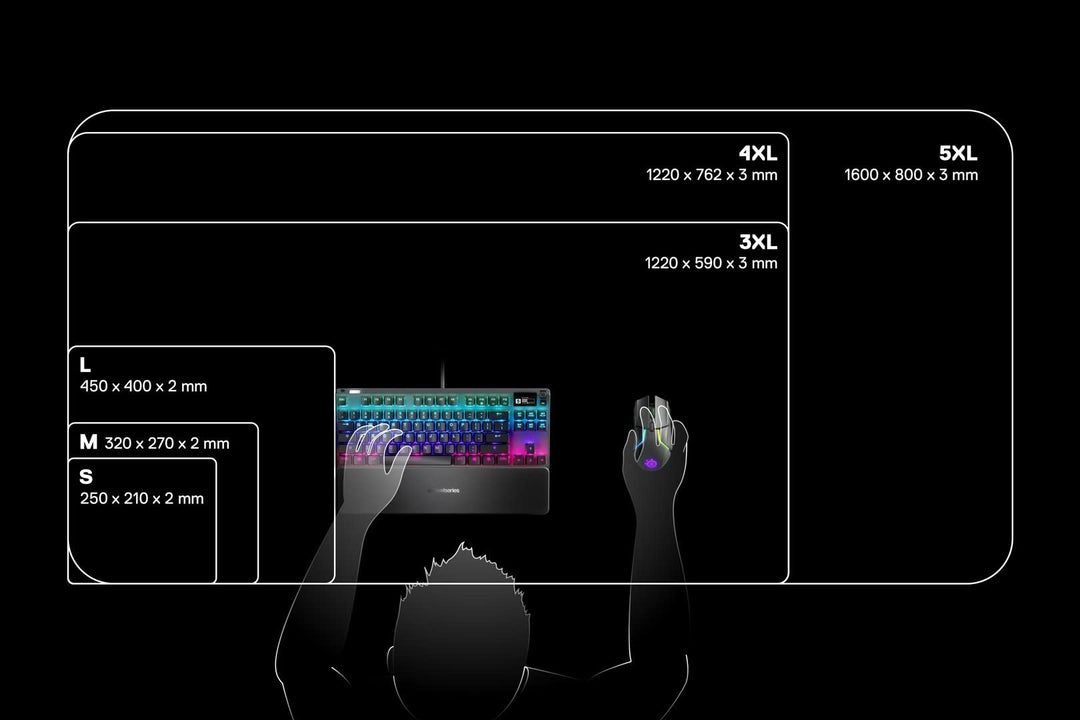 QcK Gaming Mouse Pad - Medium Cloth - Optimized For Gaming Sensors