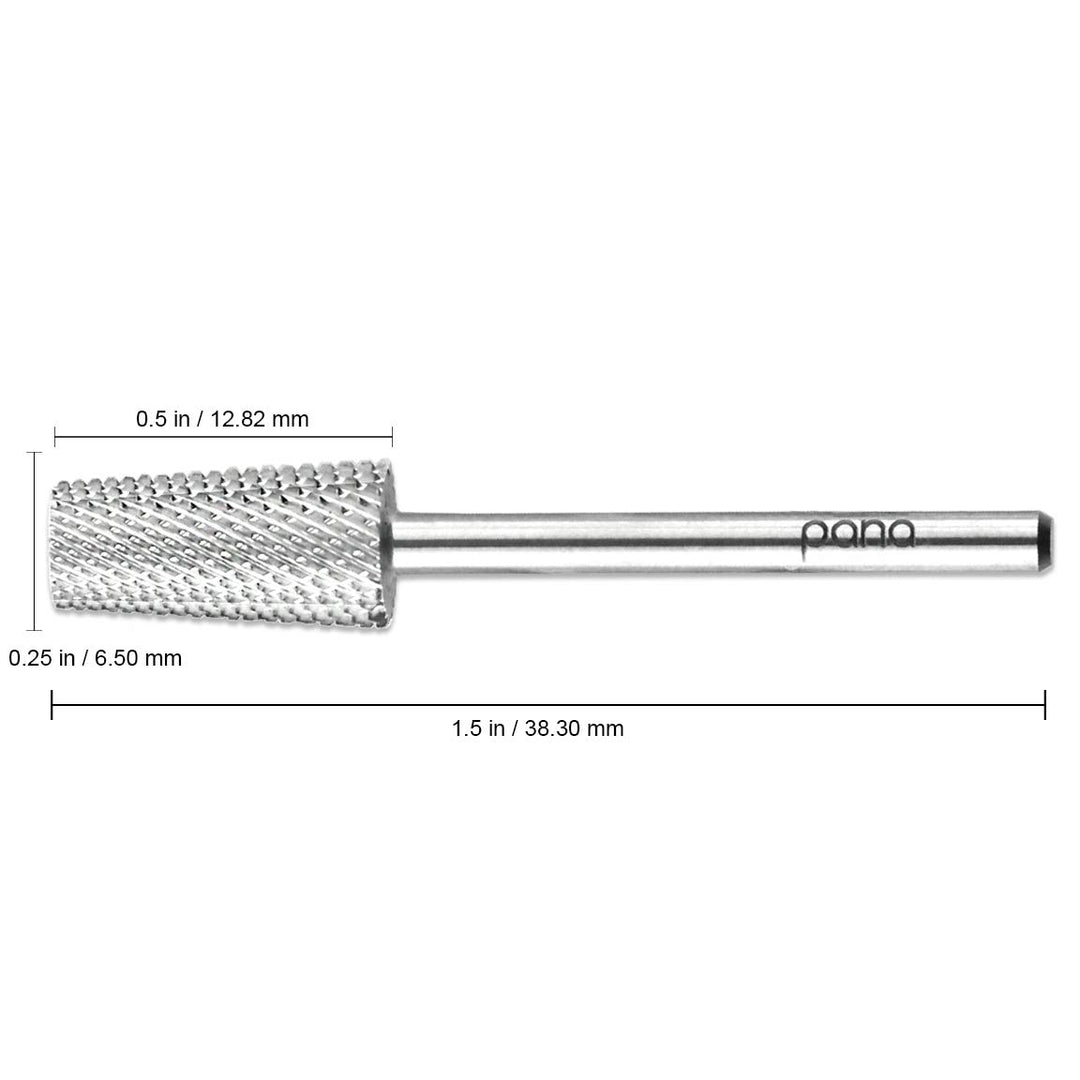 Pana Professional USA SILVER TAPERED Barrel Bit Nail Drill (Grit: FINE - F) 3/32 Shank Size