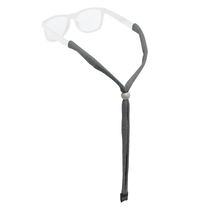 Upcycled Cotton Glasses Retainer - Eco-Friendly Adjustable Sunglasses Eyewear Holder Strap (Anthracite Heather)