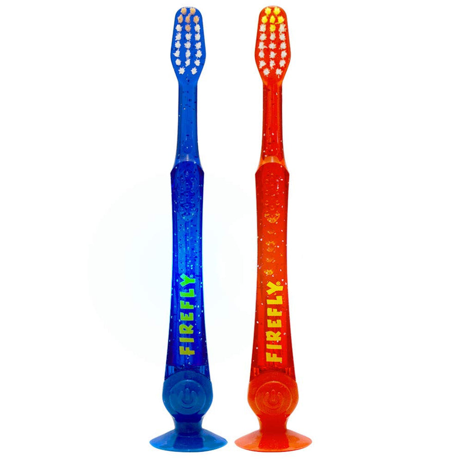 Firefly Light-Up Timer Kids Toothbrush with Suction Cup